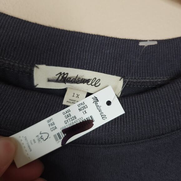 Madewell Plus Dreamiest Knit Long-Sleeve Tee in Gray Size 1X - Picture 6 of 8